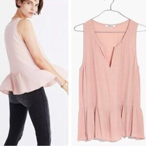 Madewell Pink Peplum Top